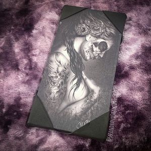 GOTHIC WOMAN SKULL WALL ART CANVAS